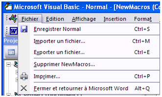 Capture d’écran de l’interface Microsoft Word