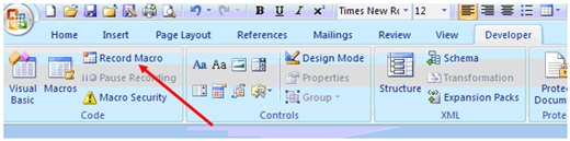 Microsoft Word Interface screenshot